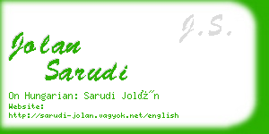 jolan sarudi business card